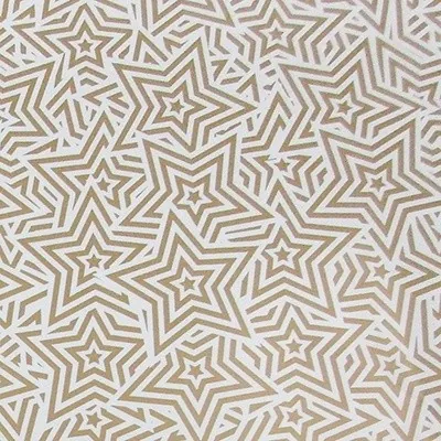 Papier cadeau couché blanc origami étoiles cuivre 70 cm x 100 m 70 g/m² – le rouleau - Papier cadeaux couchés à motifs