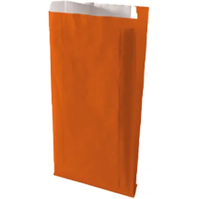 Pochette cadeau kraft vergé orange passion 31 x 8 x 49 cm - Sachet kraft - Lot de 250 - Pochettes cadeaux unies
