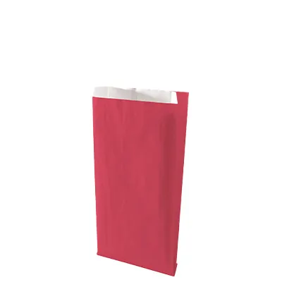 Pochette cadeau kraft vergé rose magenta 16 x 8 x 27 cm - Sachet kraft - Lot de 250 - Pochettes cadeaux unies