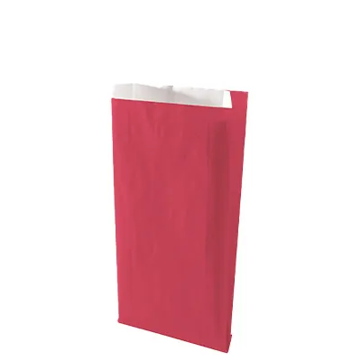 Pochette cadeau kraft vergé rose magenta 18 x 6 x 35 cm - Sachet kraft - Lot de 250 - Pochettes cadeaux unies