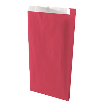 Pochette cadeau kraft vergé rose magenta 24 x 7,5 x 41 cm - Sachet kraft - Lot de 250 - Pochettes cadeaux unies