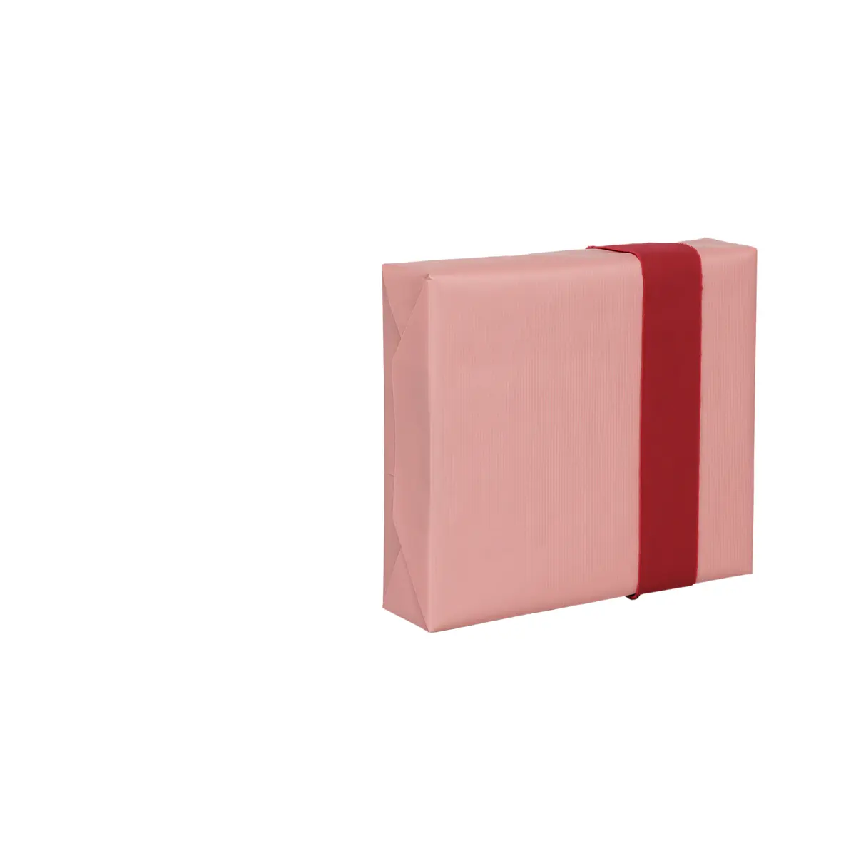 Papier cadeau kraft vergé rose poudré uni 70 cm x 100 m 60 g/m² – le rouleau - Papiers cadeaux unis-1