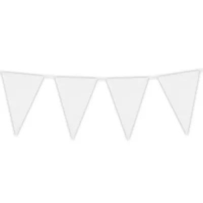 Guirlande 20 fanions blancs - Ballons et accessoires de fête