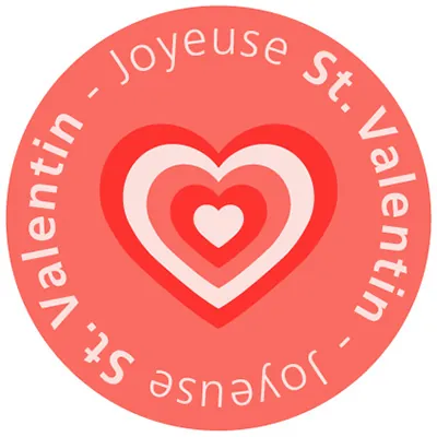 Etiquette Saint Valentin Assortiment Coeurs ø 35 mm - Sticker Saint Valentin - Rouleau de 500 - Étiquettes cadeaux adhésives-3