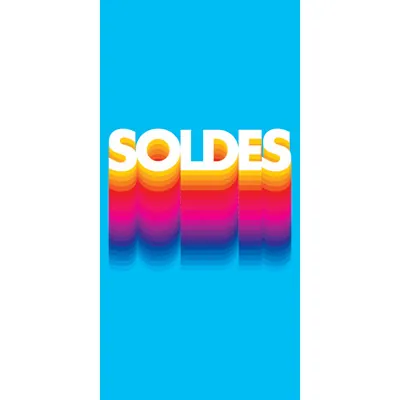 Affiche verticale Soldes Arc-en-ciel 40 x 80 cm - Affiches Soldes