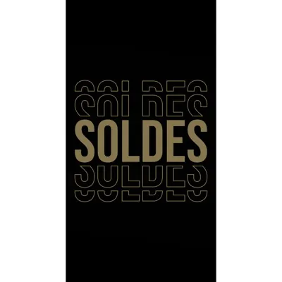 Affiche Soldes pour magasin grand format 80 x 150 cm - Noir/Or - Affiches Soldes