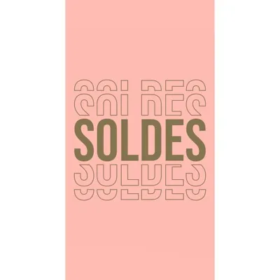 Affiche Soldes pour magasin grand format 80 x 150 cm - Rose/Or - Affiches Soldes
