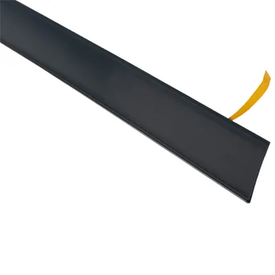 Porte-étiquette adhésif noir 40 x.1320 mm PVC pour rayonnage - Lot de 10 - Porte-étiquettes pour tablettes