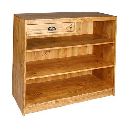 Comptoir caisse 119 x 50 x 100 cm pin massif FSC – Comptoir magasin/boutique - Ligne Authentique