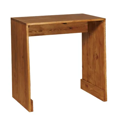 Comptoir caisse norme PMR bois brun L 75 x P 55 x H 76 cm – Poste d’accueil PMR - Ligne Authentique-1