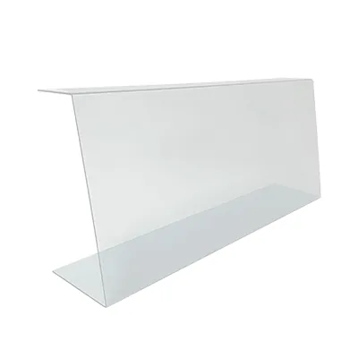 Vitrine de protection alimentaire en U transparente 100 x 20 x 43 cm ép 4 mm PET - Vitrines alimentaires