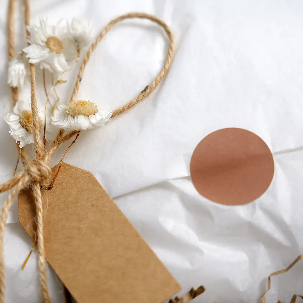 Étiquette adhésive ronde cuivre ø 36 mm - Boîte de 500 - Étiquettes cadeaux adhésives-2