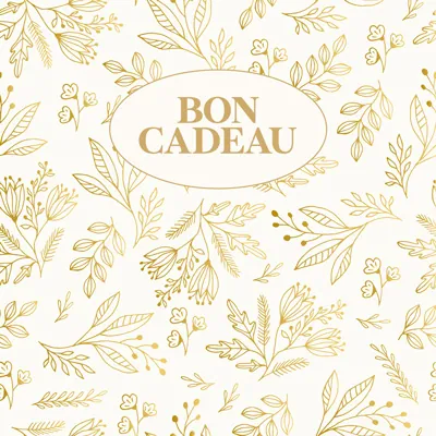 Bon cadeau feuillage or/blanc 12x12 cm avec Enveloppe adhésive – Paquet de 12 - Bons cadeaux