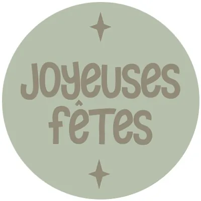 Assortiment étiquettes adhésives Joyeuses Fêtes ø 35 mm - Paquet de 500 - Étiquettes cadeaux adhésives-2