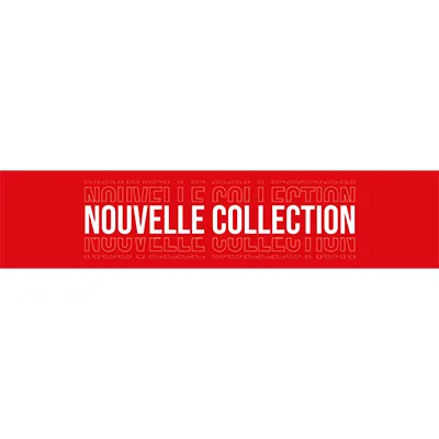 Affiche vitrine Nouvelle Collection horizontale 90 x 20 cm Rouge / Blanc - Affichage vitrine - Affiches Nouvelle collection
