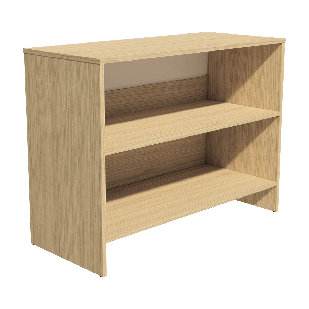 Comptoir magasin bois mélaminé Easy Chêne Vicenza / Blanc cristal - L 117 x H 88 cm - Comptoirs Easy-1