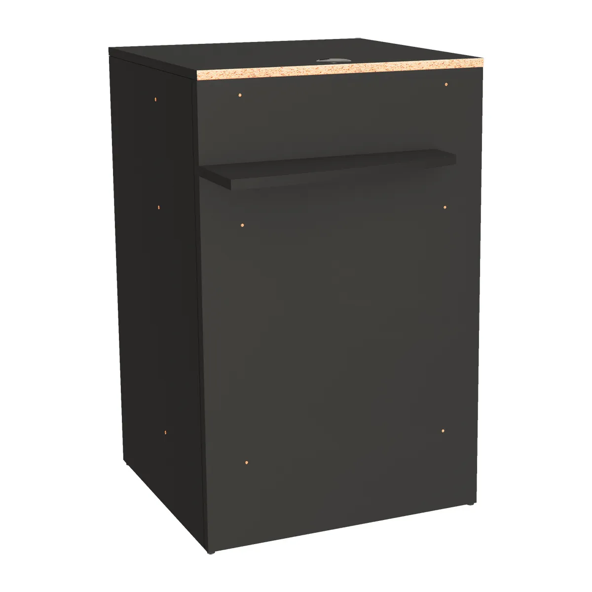 Comptoir d'accueil Soft Black - L 60,7 x H 94,5 cm - Comptoir Global-2