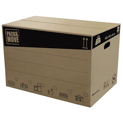 Caisse carton - Caisse américaine carton - Carton déménagement 96L - carton simple cannelure 40 x 60 x 40 cm - Lot de 20 - Caisses américaines cartons