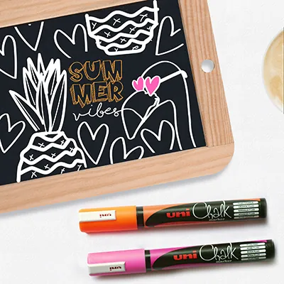 Marqueurs craie fluo pointe ronde 1,8 - 2,5 mm, lot de 4 pièces - Marqueurs-1