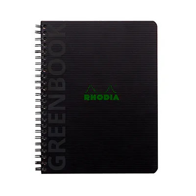 Cahier à spirale Rhodiactive Greenbook 5/5 - A5  - Cahiers et blocs notes