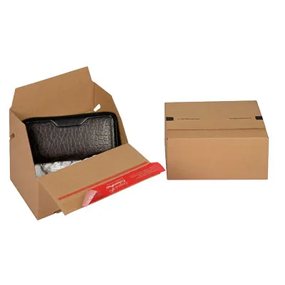 Carton d'expédition Colompac à fond auto et fermeture adhésive 19,5x14,5x9 cm - Boîte carton - Lot de 20 - Cartons d'expédition, Boîtes carton