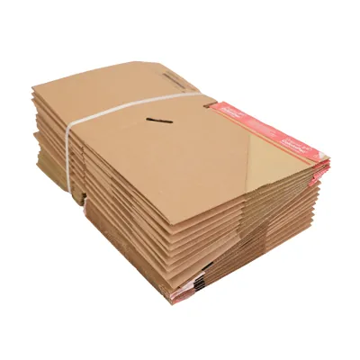 Carton d'expédition Colompac à fond auto et fermeture adhésive 19,4x19,4x8,7 cm - Boîte carton - Lot de 20 - Cartons d'expédition, Boîtes carton-1