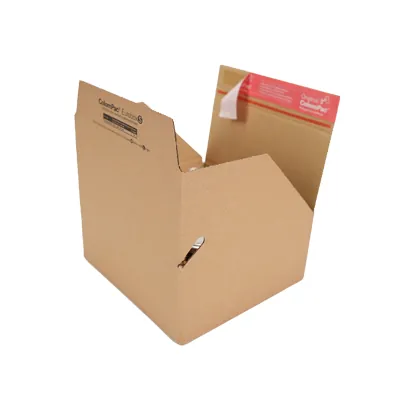 Carton d'expédition Colompac à fond auto et fermeture adhésive 19,4x19,4x8,7 cm - Boîte carton - Lot de 20 - Cartons d'expédition, Boîtes carton-2