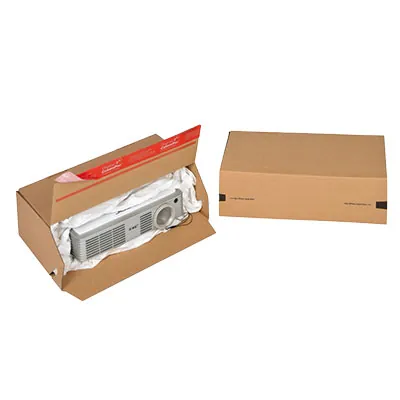 Carton d'expédition Colompac à fond auto et fermeture adhésive 29,4x9,4x13,7 cm - Boîte carton - Lot de 20 - Cartons d'expédition, Boîtes carton