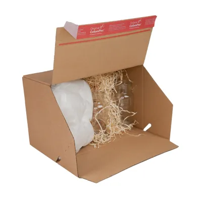Carton d'expédition Colompac à fond auto et fermeture adhésive 29,4x19,4x13,7 cm - Boîte carton - Lot de 20 - Cartons d'expédition, Boîtes carton-1