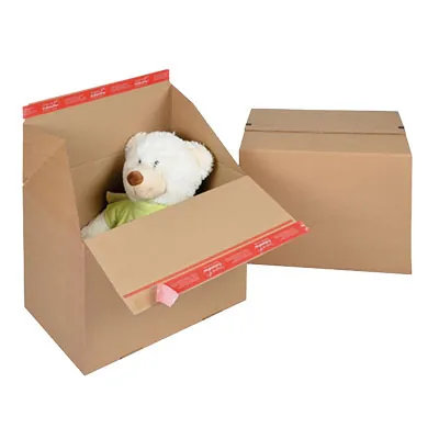 Carton d'expédition Colompac à fond auto et fermeture adhésive 39,4x29,4x28,7 cm - Boîte carton - Lot de 10 - Cartons d'expédition, Boîtes carton