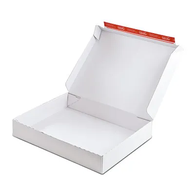 Carton d'expédition aller-retour blanc fermeture adhésive 44,5x37,9x8 cm - Boîte carton - Lot de 20 - Cartons d'expédition, Boîtes carton