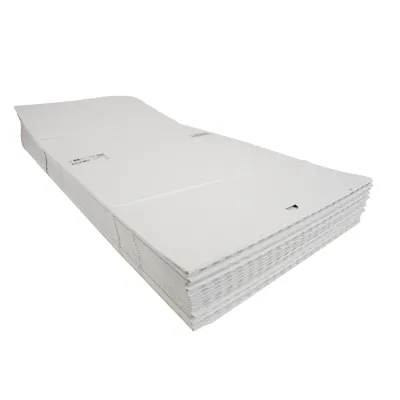 Carton d'expédition aller-retour blanc fermeture adhésive 44,5x37,9x13 cm - Boîte d'expédition blanche - Lot de 20 - Cartons d'expédition, Boîtes carton-1