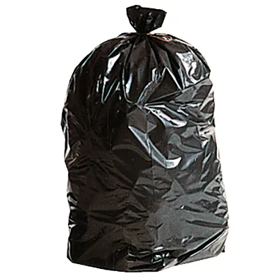 Sacs poubelle 110L noirs avec lien à nouer en PEBD 35µ, rouleau de 25 sacs - Sacs poubelle