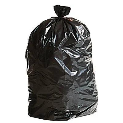 Sac poubelle 100 litres PEBD avec lien à nouer - Sac poubelle professionnel - Noir - Rouleau de 25 - Sacs poubelle professionnels