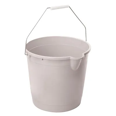 Seau en plastique gradué avec bec verseur - 10L - Gris - Lavage sols