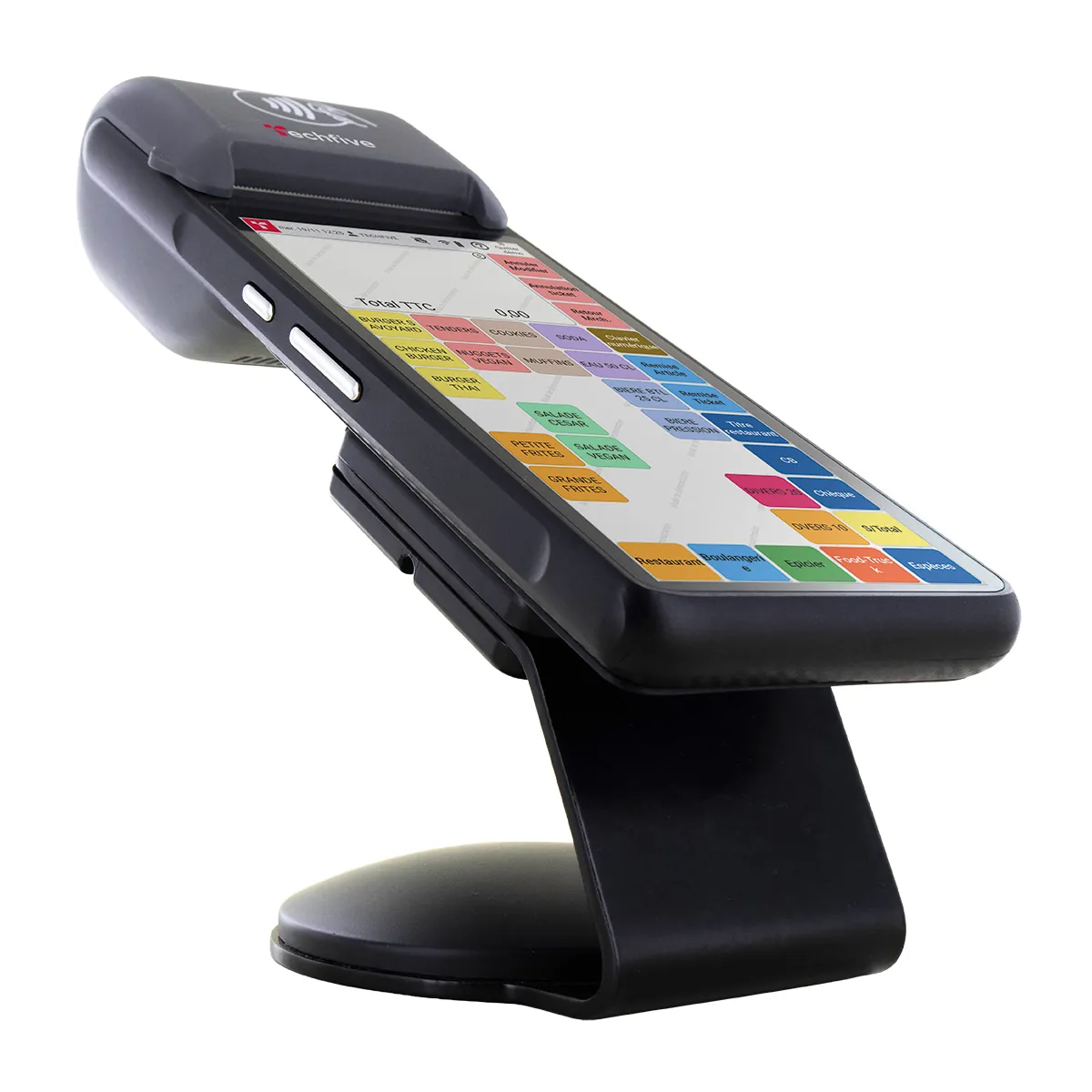 Caisse enregistreuse tactile portable Techfive ECR-76 avec imprimante – tout-en-un mobile - Encaissement mobile-5