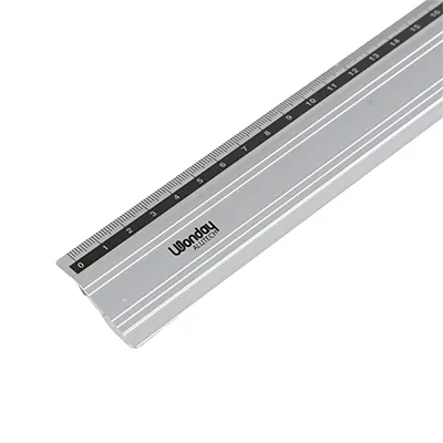 Règle plate aluminium 40 cm 1 biseau - Règles et traces lettres-1