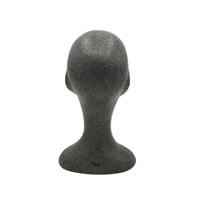 Tête de mannequin femme gris anthracite 54 cm polystyrène expansé - Têtes-2