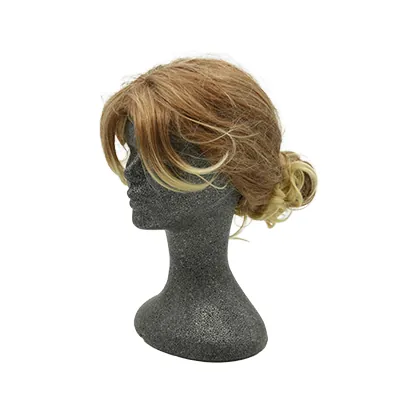 Tête de mannequin femme gris anthracite 54 cm polystyrène expansé - Têtes-3