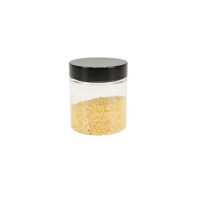 Pot PET cylindrique transparent avec couvercle vissant noir - 75 ml - carton de 616 unités - Bouteilles et pots cylindriques-2