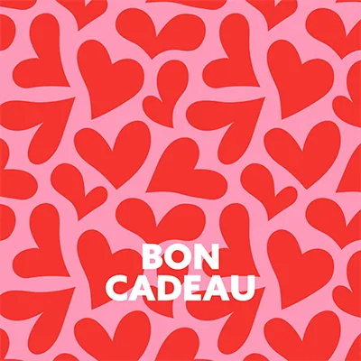 Bon cadeau cœur rose/rouge 12x12cm + enveloppe adhésive – Paquet de 12 - Bons cadeaux