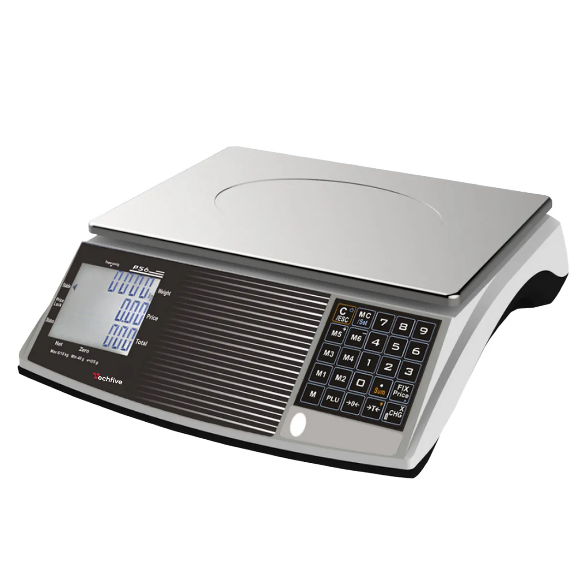 Balance de commerce PS6 Techfive poids prix 6/15kg IP68 - Caisses enregistreuses-1