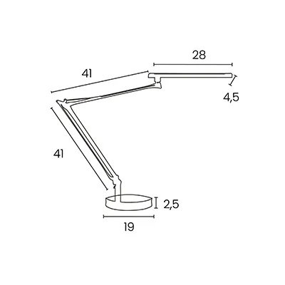Lampe de bureau Mamboled 2.0 Unilux LED grise - Ergonomie bureautique -1