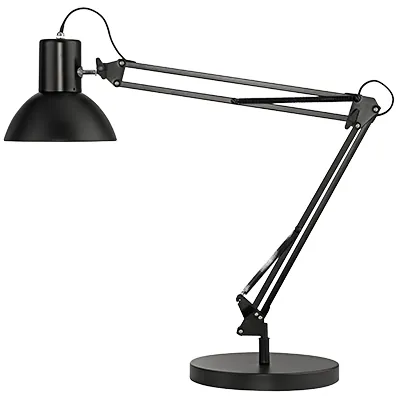 Lampe de bureau LED Unilux Success pince et socle noire - Ergonomie bureautique 