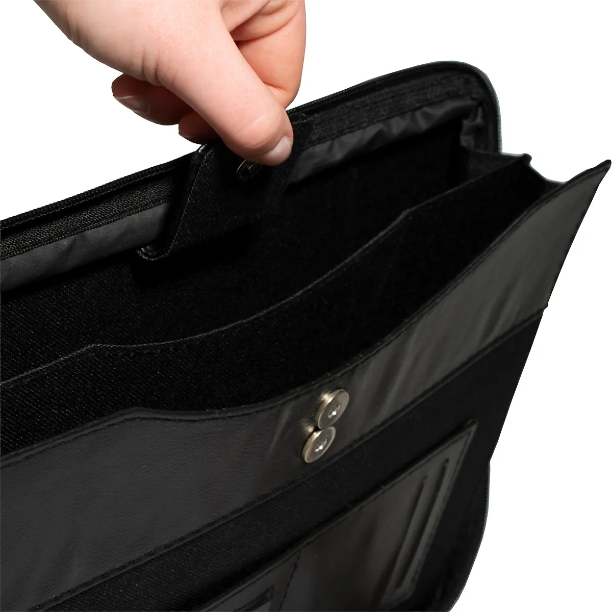 Conférencier zippé Exawallet A4 avec calculatrice – Dossier de conférence - Noir - Porte-blocs et Porte-documents-3