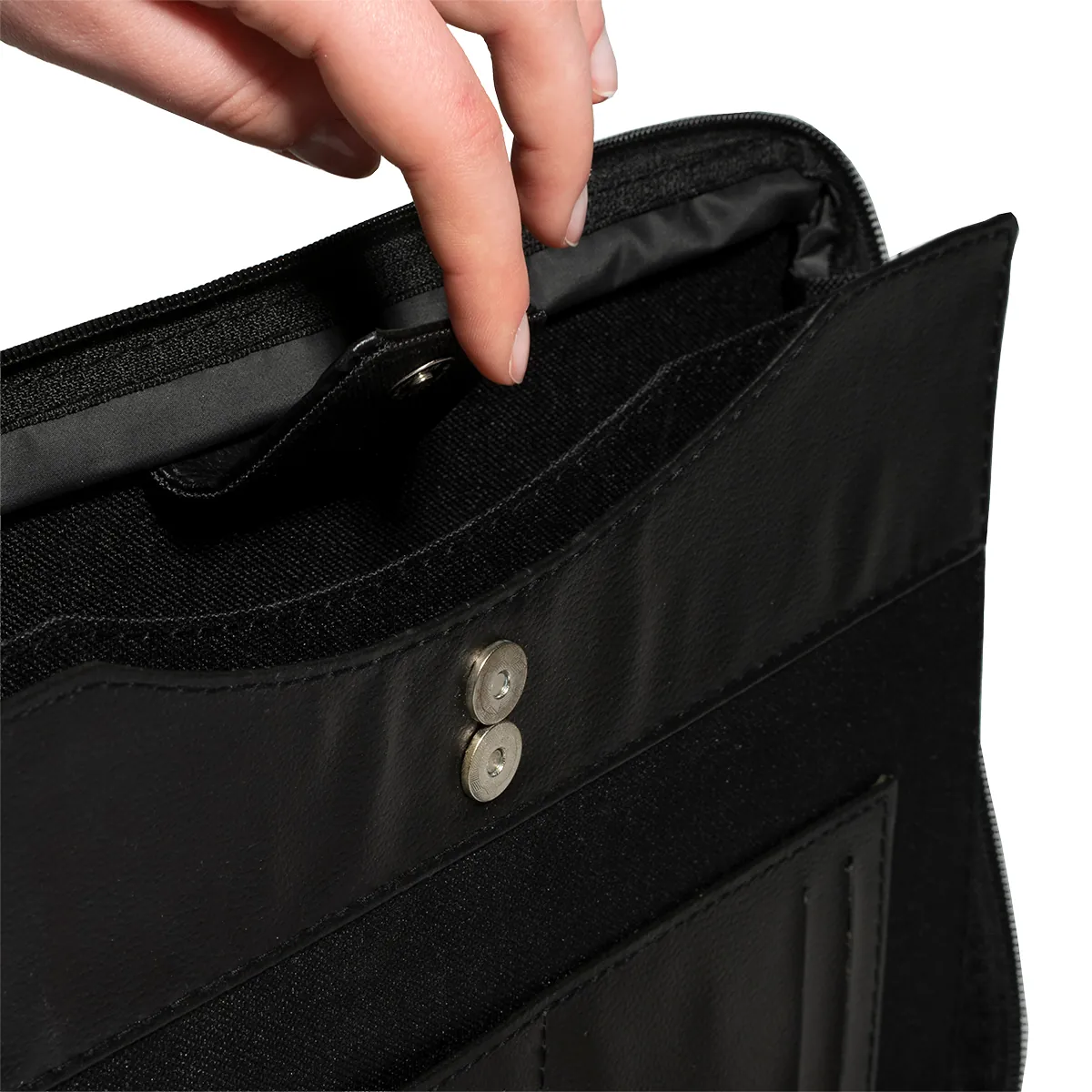 Conférencier zippé Exawallet A4 avec calculatrice – Dossier de conférence - Noir - Porte-blocs et Porte-documents-5