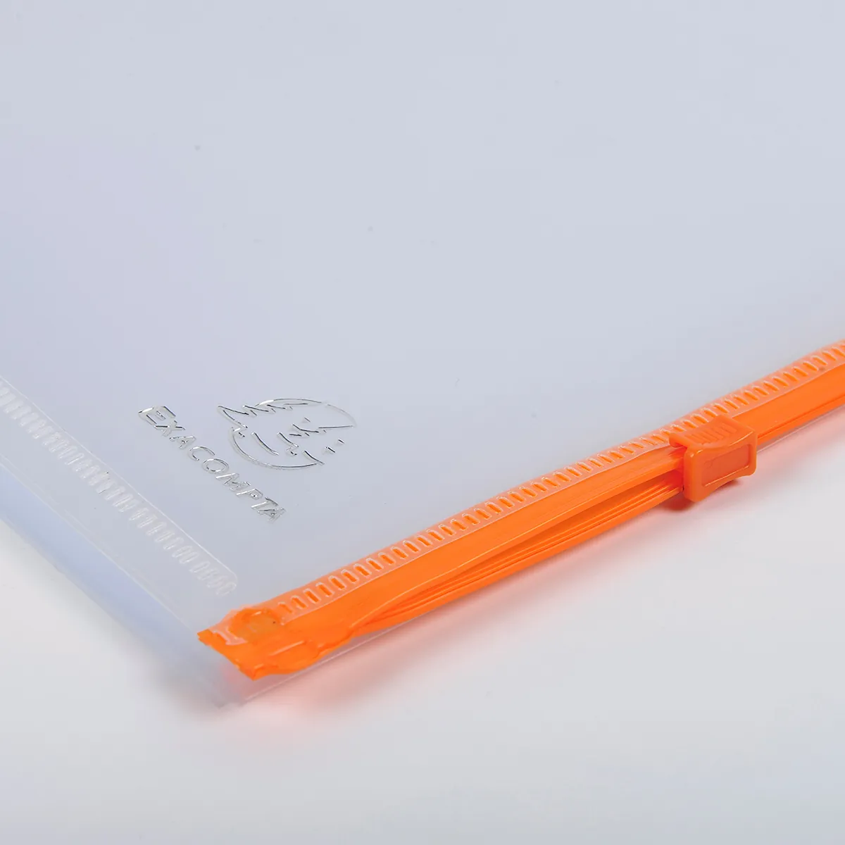 Pochette zip perforée A4 translucide avec zip orange - Pochettes de rangement - Lot de 5 - Chemises-2