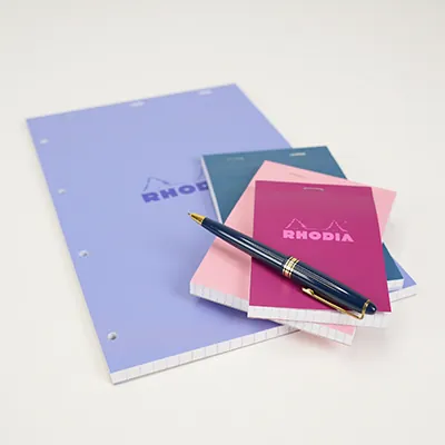 Bloc note agrafé Rhodia Reflets Pastel N°14 5/5 - 80 feuillets - 17 x 11 cm - Cahiers et blocs notes-6