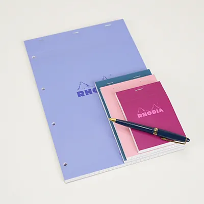 Bloc note agrafé Rhodia Reflets Pastel N°13 5/5 - 80 feuillets - 14,5 x 10,3 cm - Cahiers et blocs notes-8
