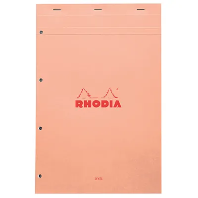 Bloc note agrafé Rhodia Reflets Pastel N°20 Séyès - 80 feuillets - 31,8 x 20,2 cm - Cahiers et blocs notes